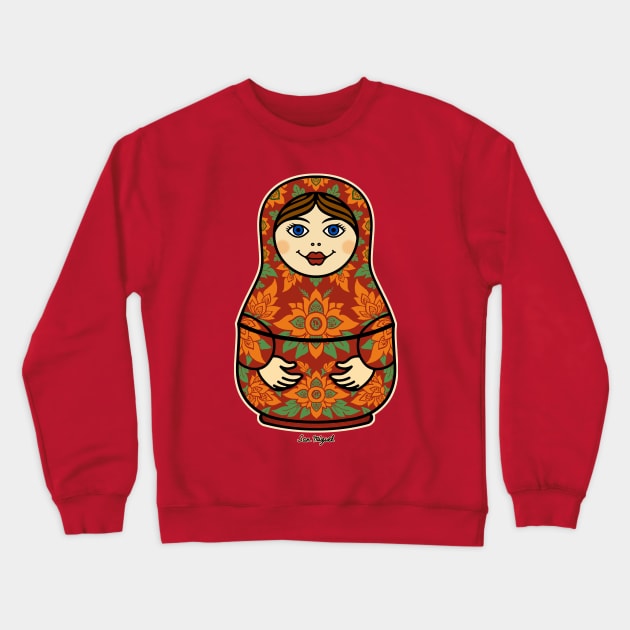 MATRYOSHKA DOLL WOMAN by San Miguel Crewneck Sweatshirt by boozecruisecrew